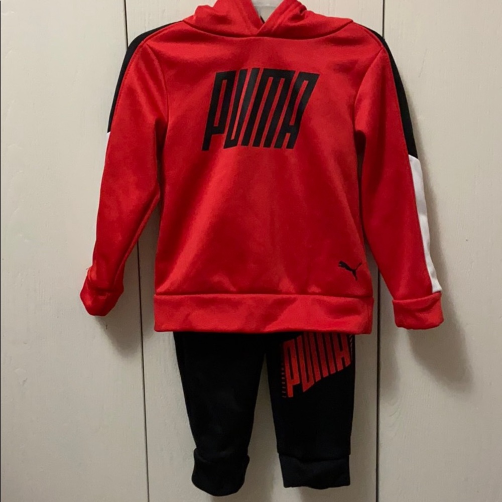 Puma Red & Black Hoodie & Pants